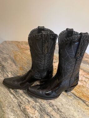 Double D Ranch Dream Spinner Black 
Patent Boots Size 8 NWB